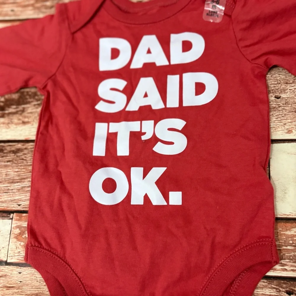 The Children's Place long sleeve Bodysuit - 'Dad Said It's OK'